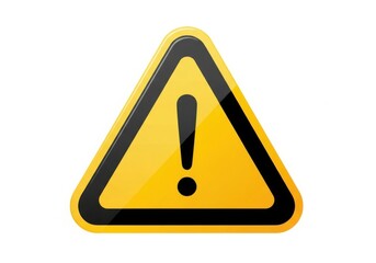 Warning symbol isolated on white background