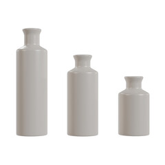 Ceramic Vase Set, Farmhouse Decor, Home Decorative, For Kitchen, Bedroom, Office, Living Room, Bathroom, & Shelf Centerpiece Table Decorations, isolated on a transparent background
