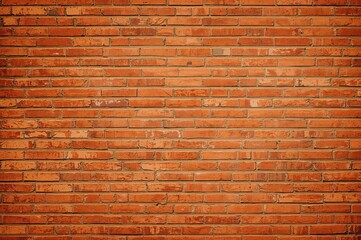 Fototapeta premium Orange brick wall backdrop with room for text