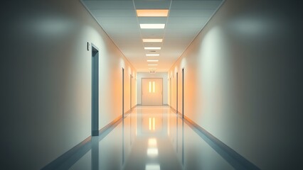 Fototapeta premium Modern laptop on a minimalist desk for flexible-workspace solutions, ideal for remote professionals and hybrid teams seeking efficiency