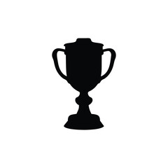 Black silhouette of a champion trophy