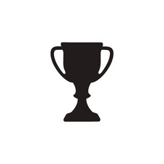 Black silhouette of a champion trophy