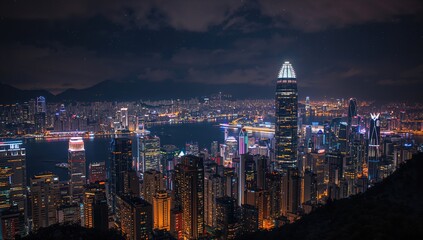 Fototapeta premium View of the island near the urban area