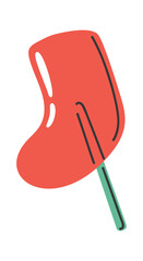 Red Christmas stocking shape candy