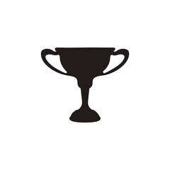 Black silhouette of a champion trophy