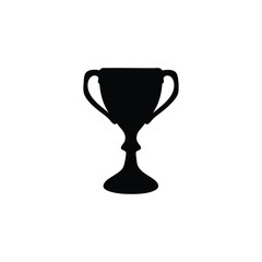 Black silhouette of a champion trophy