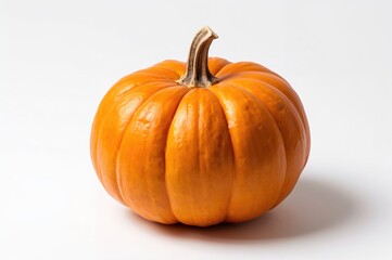 Obraz premium Fresh orange pumpkin isolated on a white backdrop