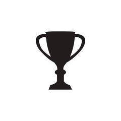 Black silhouette of a champion trophy