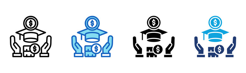 Obraz premium Education icon Multi Style Vector Illustration