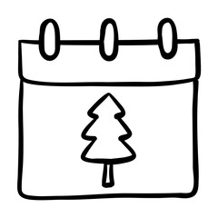 calendar handdrawn icon