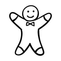 gingerbread handdrawn icon