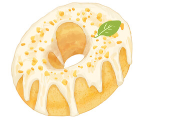 リアルな穴あきドーナツ(レモン)