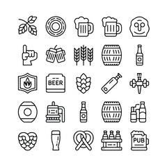 Collection of beer and pub icons