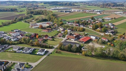 Der Ort Hainprechting in der Gemeinde Redlham, Österreich, Europa - The village Hainprechting in the municipality Redlham, Austria, Europe
