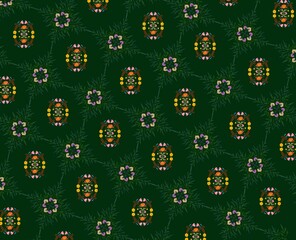 elegant seamless pattern with green and gold geometric design, luxurious texture background for decoration and graphic projects