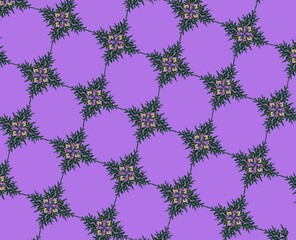 seamless pattern with purple cactus design, soft pastel tone background, minimal abstract style for wallpaper and textile design