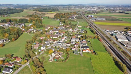 Der Ort Tuffeltsham in der Gemeinde Redlham, &Ouml;sterreich, Europa - The village Tuffeltsham in the municipality Redlham, Austria, Europe