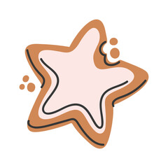 Star gingerbread cookies Christmas snack