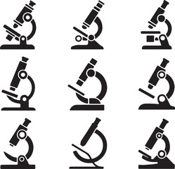 Microscope Instrument Science Equipment Tool Magnification Glass Isolated