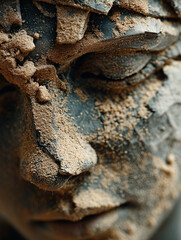 Time Crumbles: Human Statue Turning to Sand in Desert Hourglass