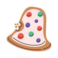 Jingle bell Christmas gingerbread cookies