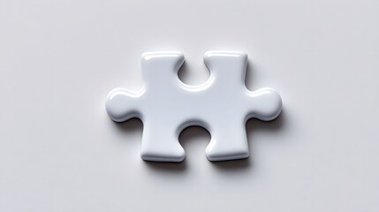 Obraz premium A single gray puzzle piece symbolizing the importance of integ n, collabo n, and problem-solving in achieving success.