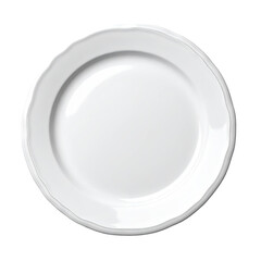 Empty white round dinner plate (1)