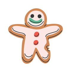 Gingerbread man Christmas cookie design
