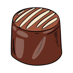 Vector illustration of a glazed coating with a layer of chocolate