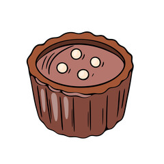 
Vector illustration of a chocolate candy with a decorative pattern.