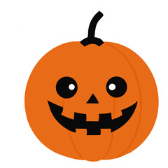 Illustration of a bright orange pumpkin