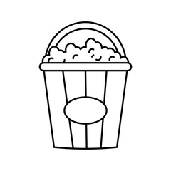 Popcorn icon on white background