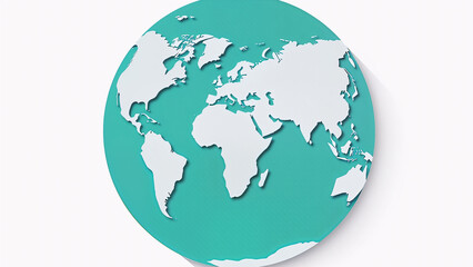 Naklejka premium A top view of a simple and elegant alien planet map, designed entirely with flat vector graphics. 