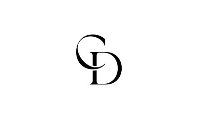 CD initial letters, monogram logo