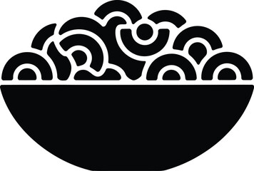 Fototapeta premium Bowl of pasta vector illustration food graphic design element