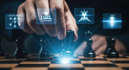 Decision and leadership combined with vision create a strategy for success and achievement that inspires intelligence