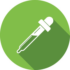 Dropper Icon on Green Essential Oil Liquid Chemistry Medicine Herbal Remedy Aromatherapy Laboratory Science Healthcare