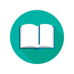 Open Book Icon Flat Design Knowledge Learning Education School Reading Study Information Symbol Graphic Illustration