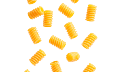 colorful pasta isolated on white background
