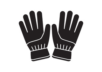 Obraz premium Gardener gloves Icon, Gardener gloves Solid Vector