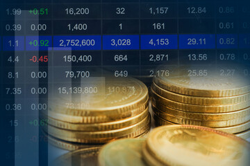 Stock market finance business, economy trend graph digital technology.