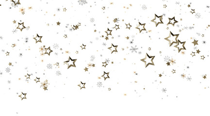 Elegant winter background with gold stars and snowflakes. Perfect for holidays, celebrations, and winter themes.