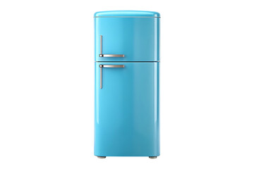 elegant blue Refrigerator minimal design on transparent background