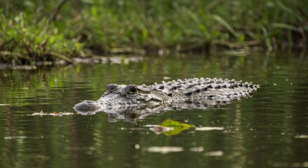 Obraz premium Crocodile in water