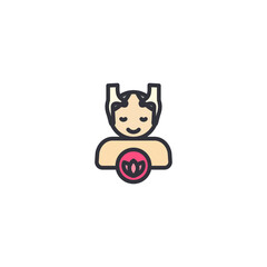 Cat head icon symbolizing pet spa, animal grooming, or pet wellness care services.