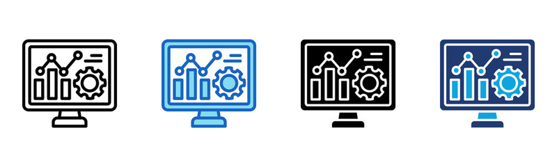 Data Driven icon Multi Style Vector Illustration