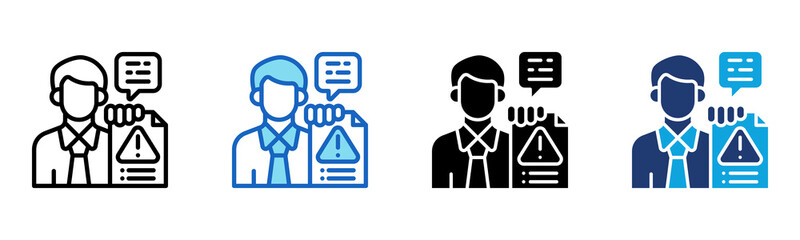Risk Advisor icon Multi Style Vector Illustration