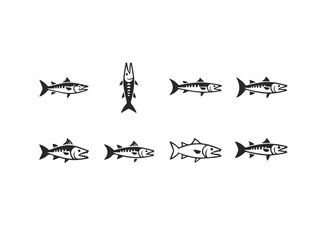 Set of Stylized Fish Illustrations.