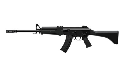 Fototapeta premium Black Galil ACE rifle with a magazine and a black stock.