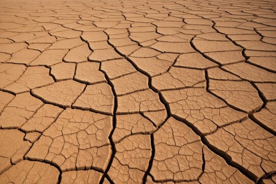 Rissige Erde als Symbol f&uuml;r D&uuml;rre und Klimawandel